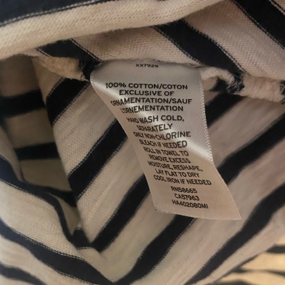 Halogen Striped short sleeve shirt with black bow detail - Picture 7 of 7